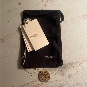 Maje Gold Necklace with Pendant